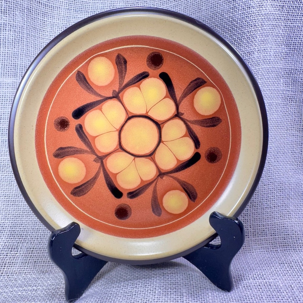 Noritake Folkstone Safari 8501 Salad Plate 8" Brown Orange Vintage‎ Japan